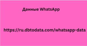 Данные WhatsApp